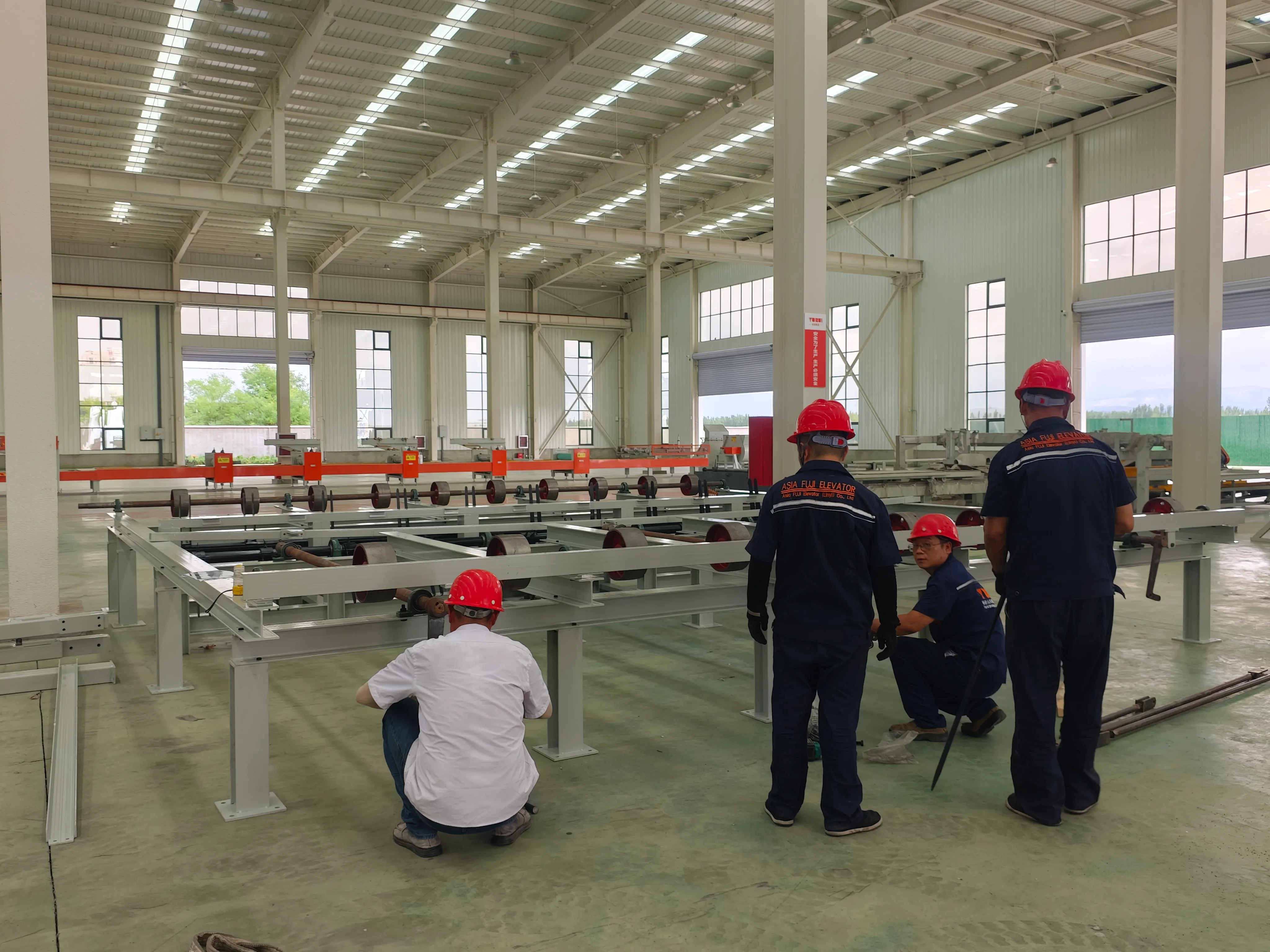 Production line equipment assembly inside YURUI factory